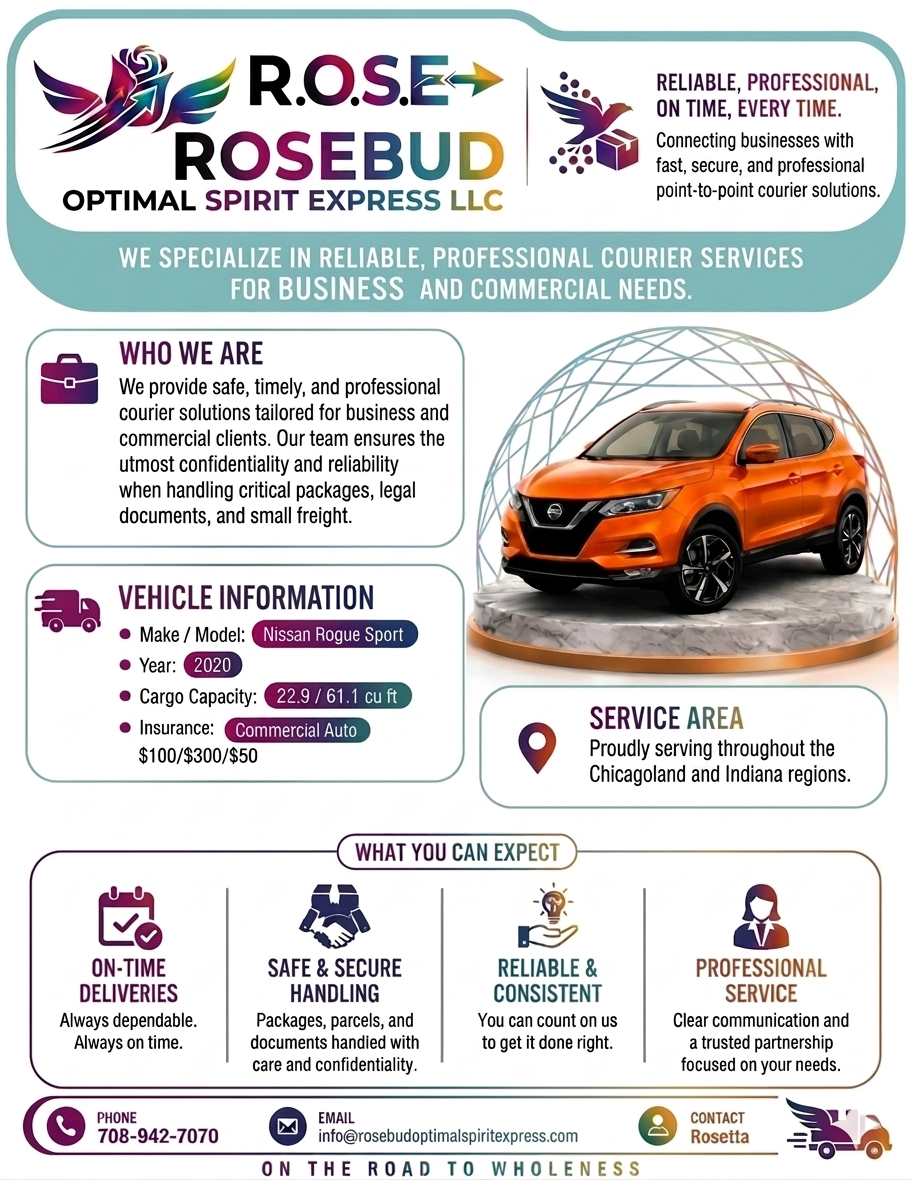 R.O.S.E. Commercial Capability Statement — business and commercial courier services